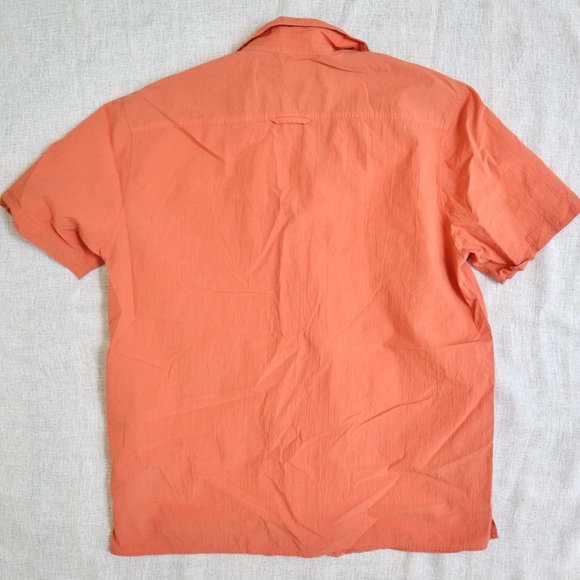 Sun + Stone Orange Button Down Shirt - Picture 10 of 11
